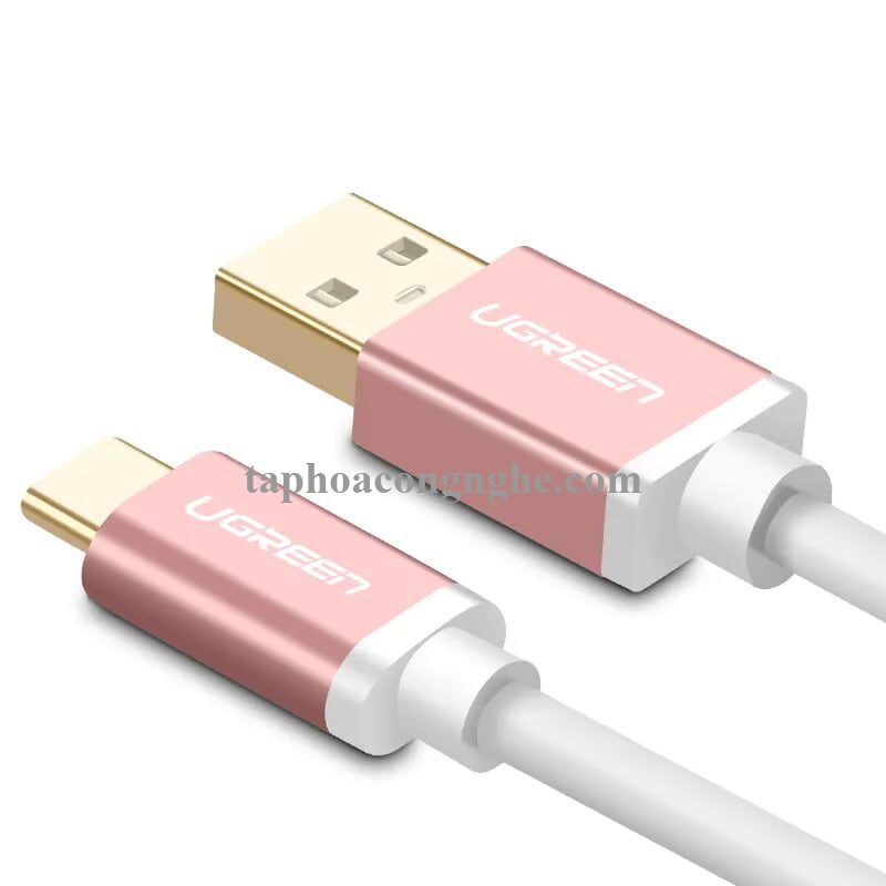 Ugreen 30537 0.5M màu Hồng Cáp USB TypeC sang USB 3.0 cao cấp US187 30030537